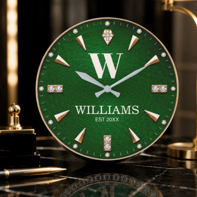 Monogram retro vintage modern luxury large clock (Creator Uploaded)