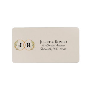 Monogram Return Address - Cream Label