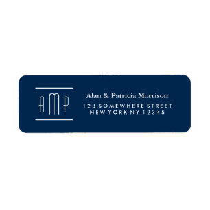 Monogram Return Address Label