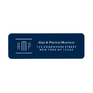 Monogram Return Address Label