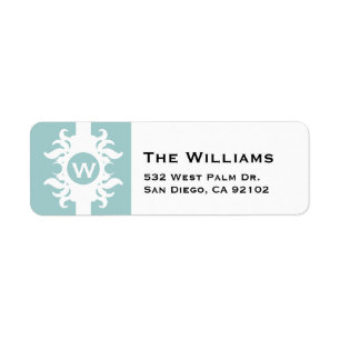 Monogram Return Address Label