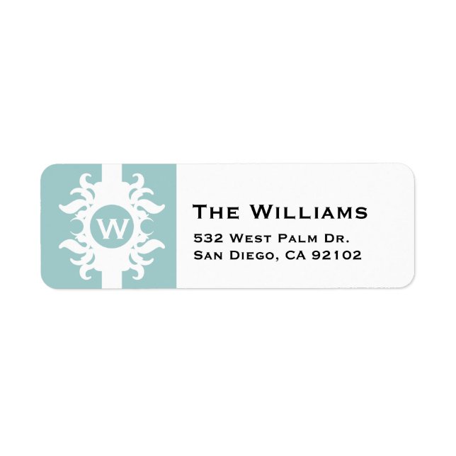 Monogram Return Address Label (Front)