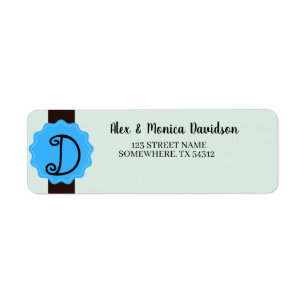 Monogram Return Address Label