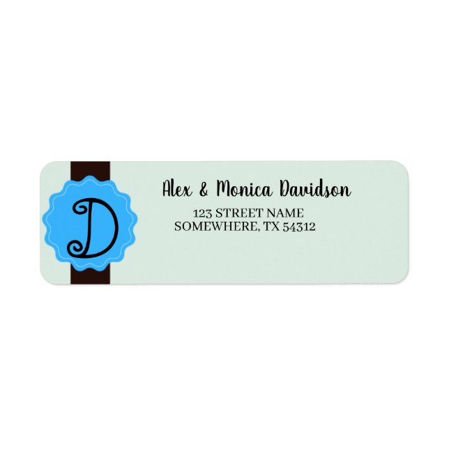 Monogram Return Address Label (Front)