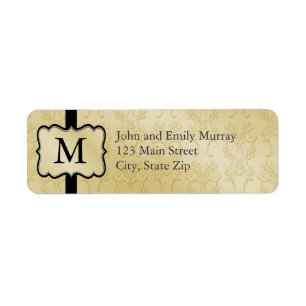 Monogram Return Address Labels