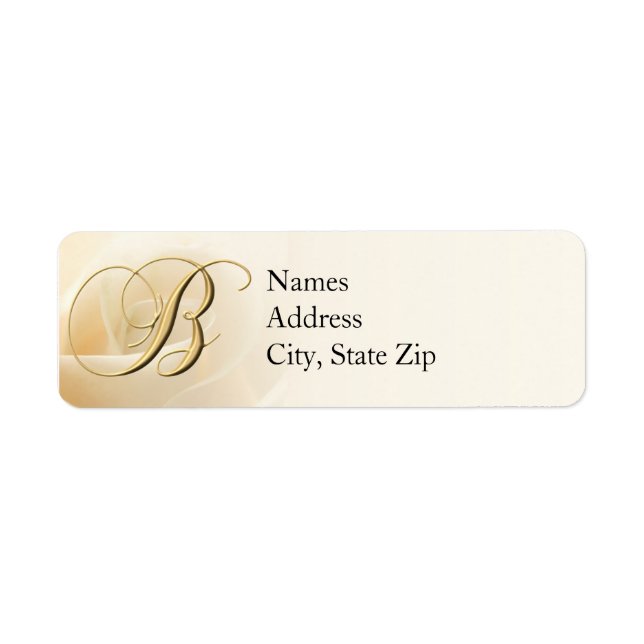 Monogram Return Address Labels letter B (Front)