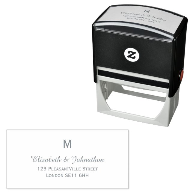 Monogram Return Address Self-inking Stamp (In Situ)