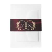 Monogram & Ribbon - Burgundy