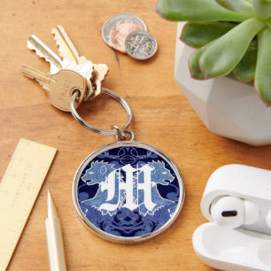 Monogram Rielaboration Vintage Lions with Swirls Key Ring