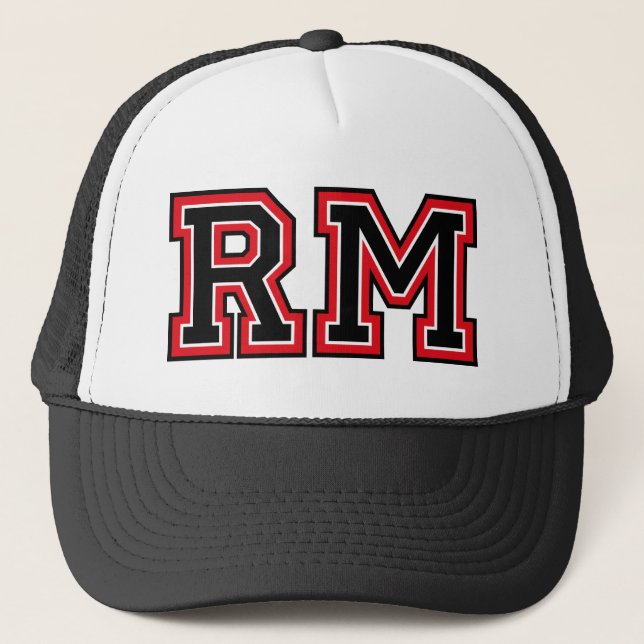 Monogram 'RM' initals Trucker Hat (Front)