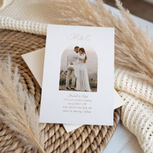 Monogram Romantic Chic Arch Photo Wedding