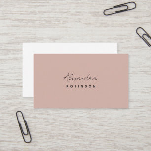 Monogram Rose Minimalist Feminine Business Card