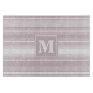 Monogram rose quartz stripes cutting board