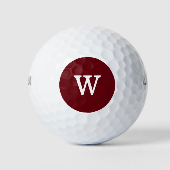 Monogram Rosewood Classic Complementary Colour Golf Balls (Front)