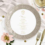 Monogram Round Wedding Menu Cards Gold<br><div class="desc">A simple chic calligraphy wedding menu card. I do offer a free customisation service,  if you have any questions or special requests,  please feel free to contact me.</div>