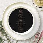 Monogram Round Wedding Menu Cards Rose Gold<br><div class="desc">A simple chic calligraphy wedding menu card. I do offer a free customisation service,  if you have any questions or special requests,  please feel free to contact me.</div>