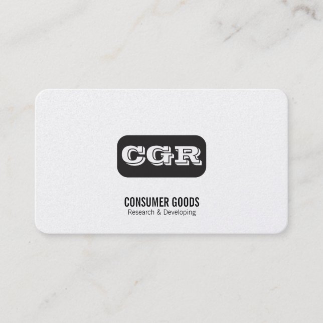 Monogram Rounded Background Variation Business Card (Front)