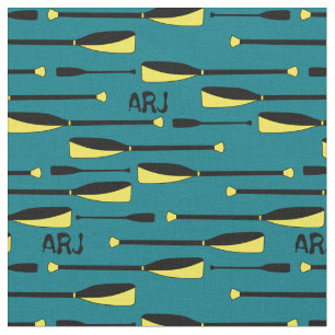 Monogram Rowing Oars yellow and black Fabric