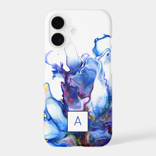 Monogram Royal Blue Abstract Blue