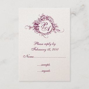 Monogram RSVP Card