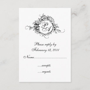 Monogram RSVP Card