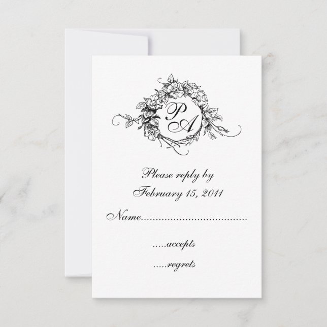 Monogram RSVP Card (Front)
