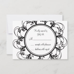 Monogram RSVP (white) Card