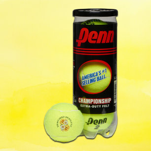 Monogram- Run with daisies: win with style Blue Tennis Balls