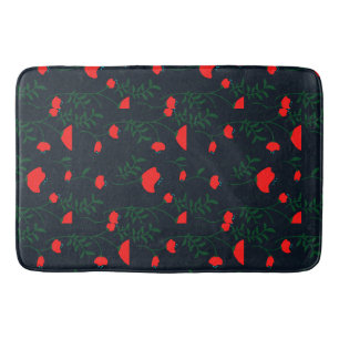 Monogram Rustic Chic Floral Bath Mat