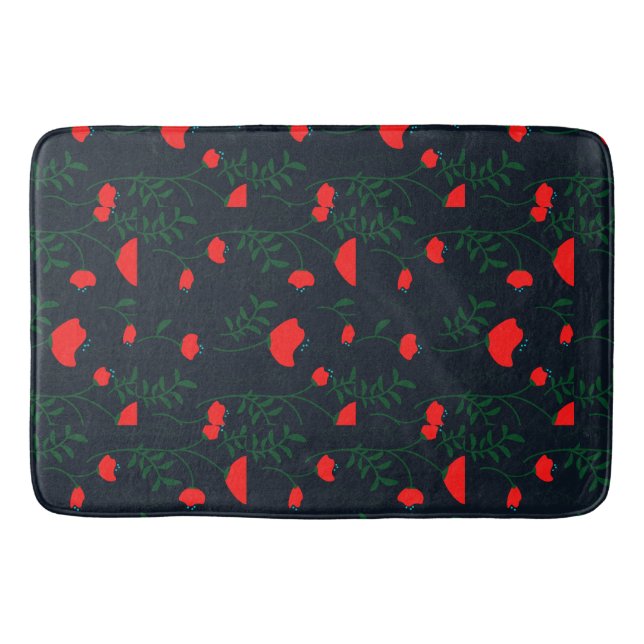 Monogram  Rustic Chic Floral Bath Mat (Front)