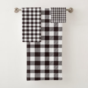 Monogram Rustic Chic Plaid Bath Towel Set