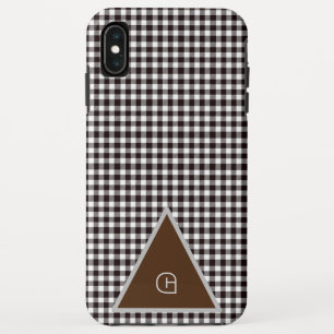 Monogram Rustic Chic Plaid iPhone XS Max Case
