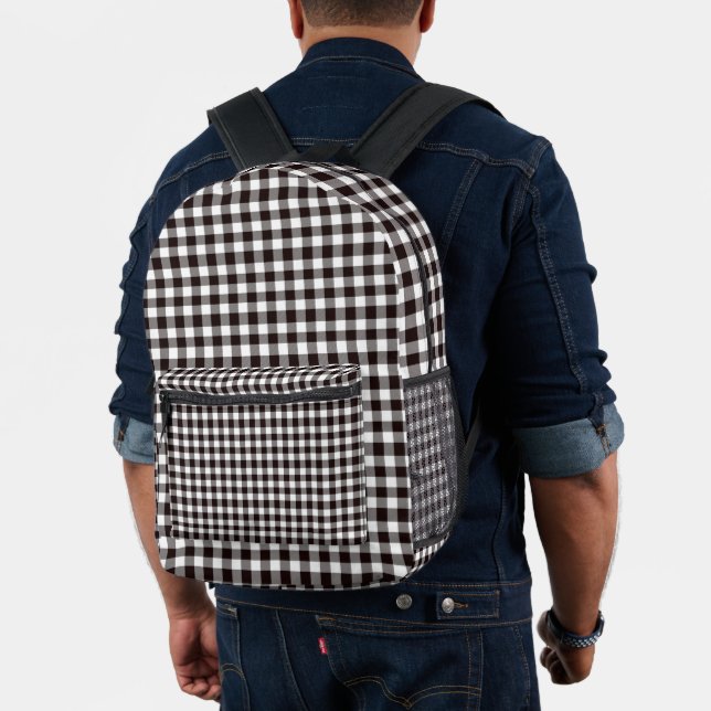  Monogram Rustic  Chic Plaid  Printed Backpack (Insitu (Model))