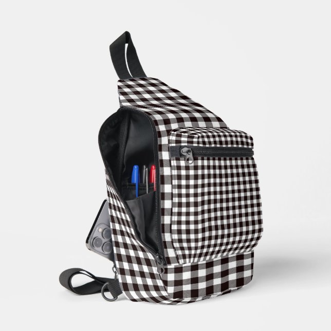  Monogram Rustic  Chic Plaid  Sling Bag (Open)