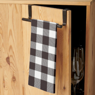 Monogram Rustic Chic Plaid Tea Towel