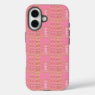 Monogram Rustic Daisy Floral Pink iPhone 16 Case