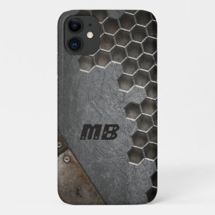Monogram Rustic Grunge Masculine Personalised iPhone 11 Case