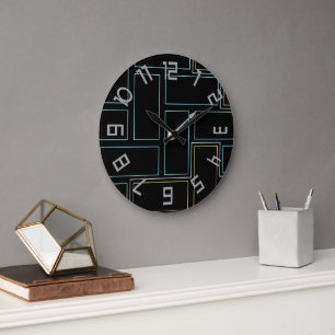 Monogram Rustic Numbers  Large Clock