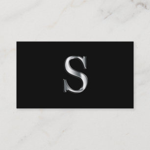 Monogram S business cards