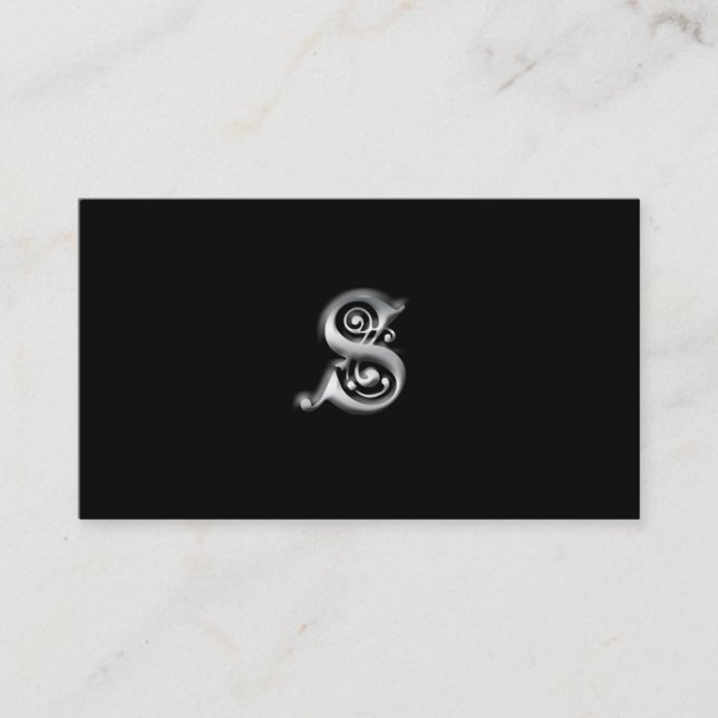 Monogram S business Cards (Front)