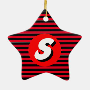 Monogram S Ceramic Ornament