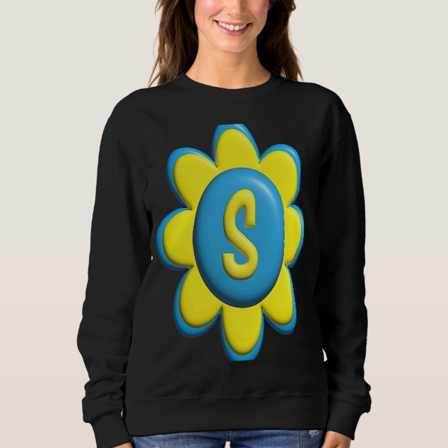 Monogram S  Colorful Flower Sweatshirt (Front)