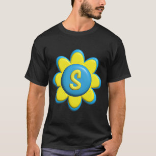 Monogram S Colourful Flower T-Shirt