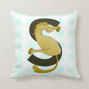 Monogram S Funny Pony Customised Cushion