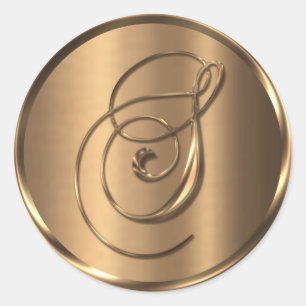 Monogram S NONMETALLIC Bronze Envelope Seal