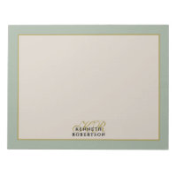 Monogram Sage Green Beige Gold Minimalist Men