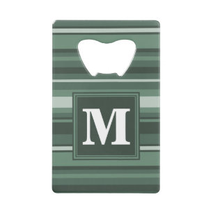 Monogram sage green stripes