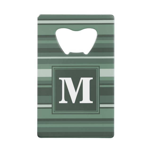 Monogram sage green stripes (Front)