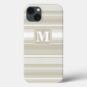 Monogram sandstone stripes Case-Mate iPhone case