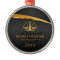 Monogram Scale Of Justice  - Black and Gold